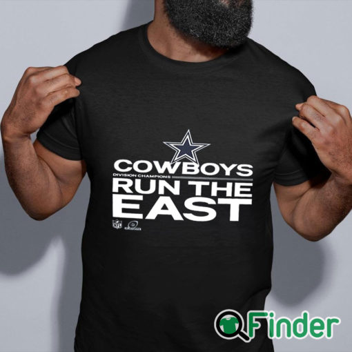 black shirt Dallas Cowboys 2021 NFC East Division Champions Trophy Collection T Shirt