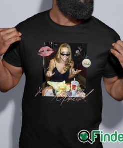 black shirt Mariah Carey Mcdonalds T shirt