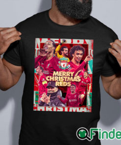 black shirt Merry Christmas Reds Liverpool Football Club T shirt