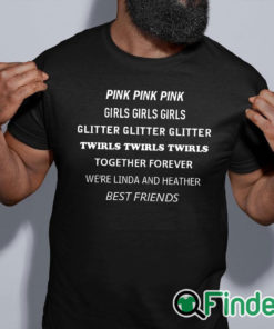 black shirt Pink Pink Pink girls girls girls Glitter twirls T shirt 1