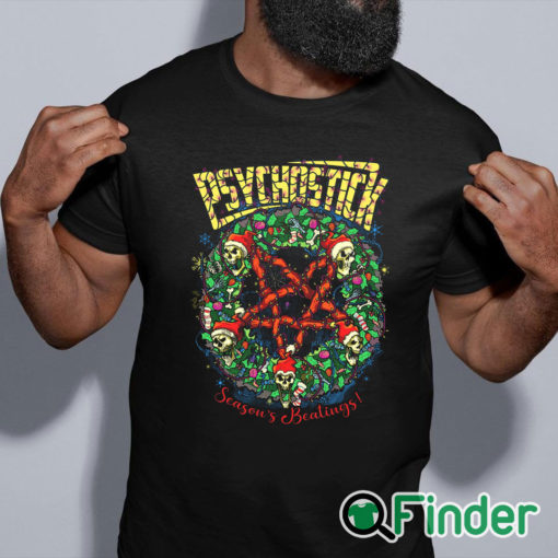 black shirt Pyschostick Seasons Beatings T shirt