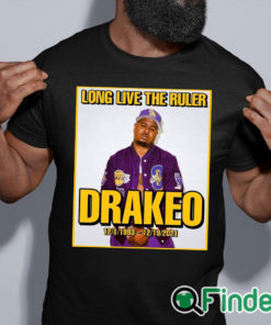 black shirt RIP Rapper Drakeo Long Live The Ruler 1993 2021 T shirt