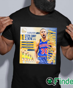 black shirt Steph Curry 2976 the greatest shooter of all time T shirt 1