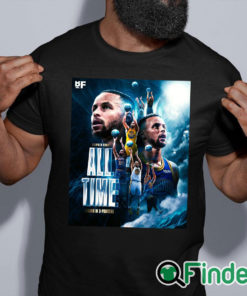 black shirt Stephen Curry All Time 3PM Leader Shirt