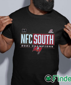 black shirt Tampa Bay Buccaneers 2021 NFC South Division Champions Blocked Favorite T Shirt