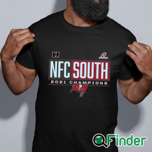 black shirt Tampa Bay Buccaneers 2021 NFC South Division Champions Blocked Favorite T Shirt