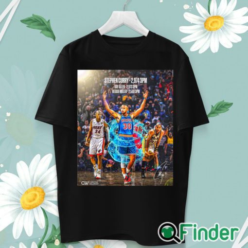 unisex T shirt Stephen Curry record breaker history maker T shirt 1