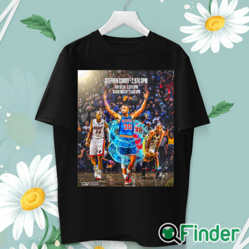 unisex T shirt Stephen Curry record breaker history maker T shirt
