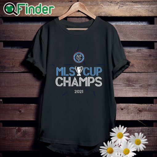 unisexblackTshirt New York City FC 2021 MLS Cup Champions Locker Room T Shirt