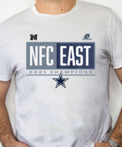 white Shirt Dallas Cowboys 2021 NFC East Division Champions Blocked Favorite T Shirt