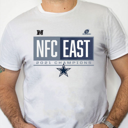 white Shirt Dallas Cowboys 2021 NFC East Division Champions Blocked Favorite T Shirt