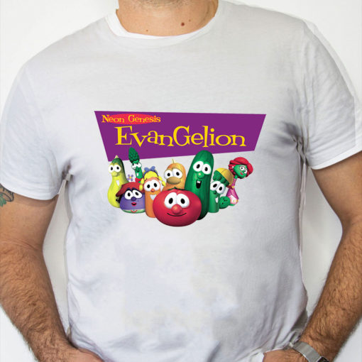 white Shirt Neon Genesis EvanGelion Shirt