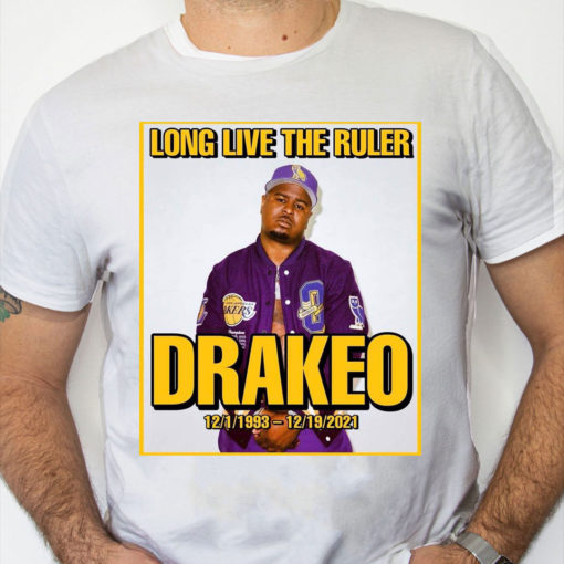 white Shirt RIP Rapper Drakeo Long Live The Ruler 1993 2021 T shirt