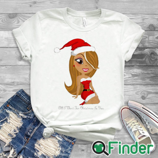 white T shirt All I Want for Christmas is You Mariah Carey T shirt