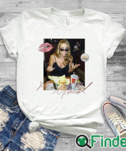 white T shirt Mariah Carey Mcdonalds T shirt