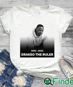 white T shirt RIP Los Angeles rapper Drakeo The Ruler 1993 2021 T shirt