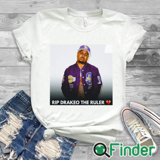 white T shirt RIP Rapper Drakeo The Ruler T shirt 1