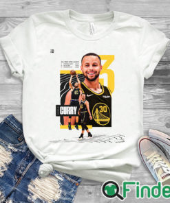 white T shirt Stephen Curry All Time 3PM Leader Shirt 1