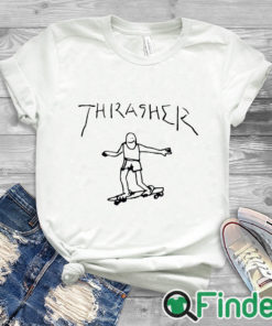 white T shirt THRASHER GONZ T SHIRT