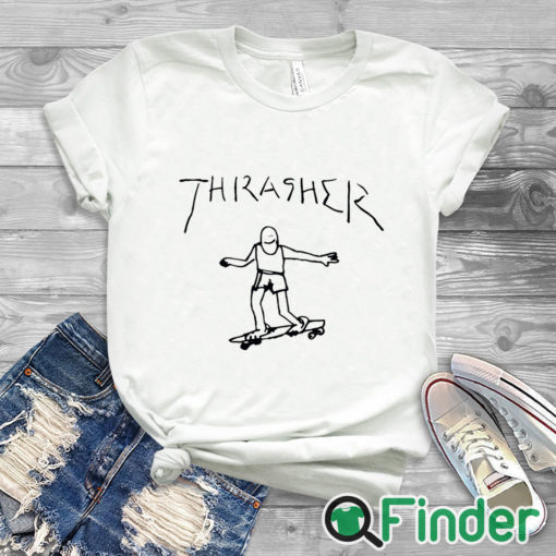 white T shirt THRASHER GONZ T SHIRT