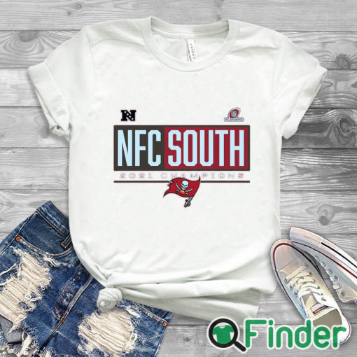 white T shirt Tampa Bay Buccaneers 2021 NFC South Division Champions Blocked Favorite T Shirt