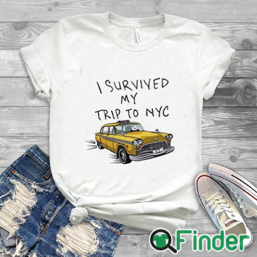 white T shirt Tom Holland I Survived My Trip To Nyc Shirt