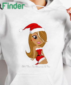 white hoodie All I Want for Christmas is You Mariah Carey T shirt