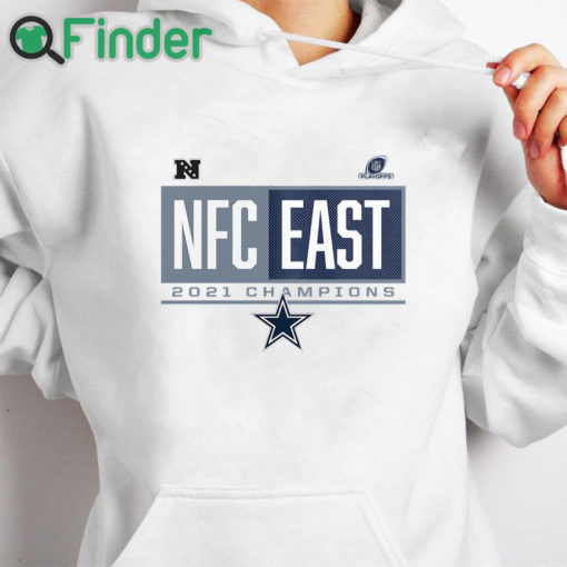 white hoodie Dallas Cowboys 2021 NFC East Division Champions Blocked Favorite T Shirt