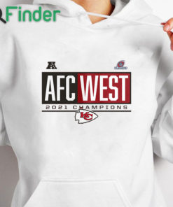 white hoodie Kansas City Chiefs 2021 AFC West Division Champions Blocked Favorite T Shirt