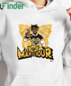 white hoodie Lio Rush M.O.T.H T shirt