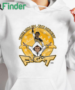 white hoodie Lio Rush and Dante Martin Highest Flight T shirt