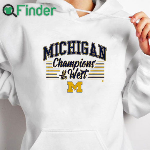 white hoodie Michigan Champions Of The West T shirt