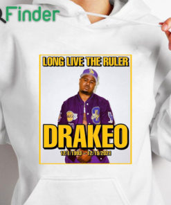 white hoodie RIP Rapper Drakeo Long Live The Ruler 1993 2021 T shirt