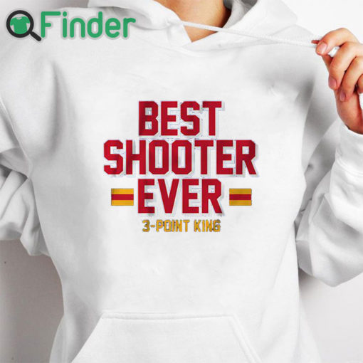 white hoodie Steph Curry Best Shooter Ever 3 Point King T shirt 1