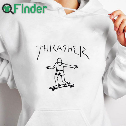 white hoodie THRASHER GONZ T SHIRT