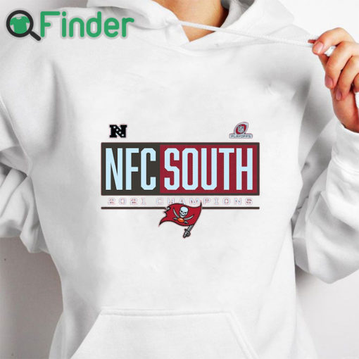 white hoodie Tampa Bay Buccaneers 2021 NFC South Division Champions Blocked Favorite T Shirt