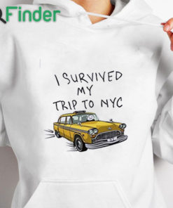 white hoodie Tom Holland I Survived My Trip To Nyc Shirt