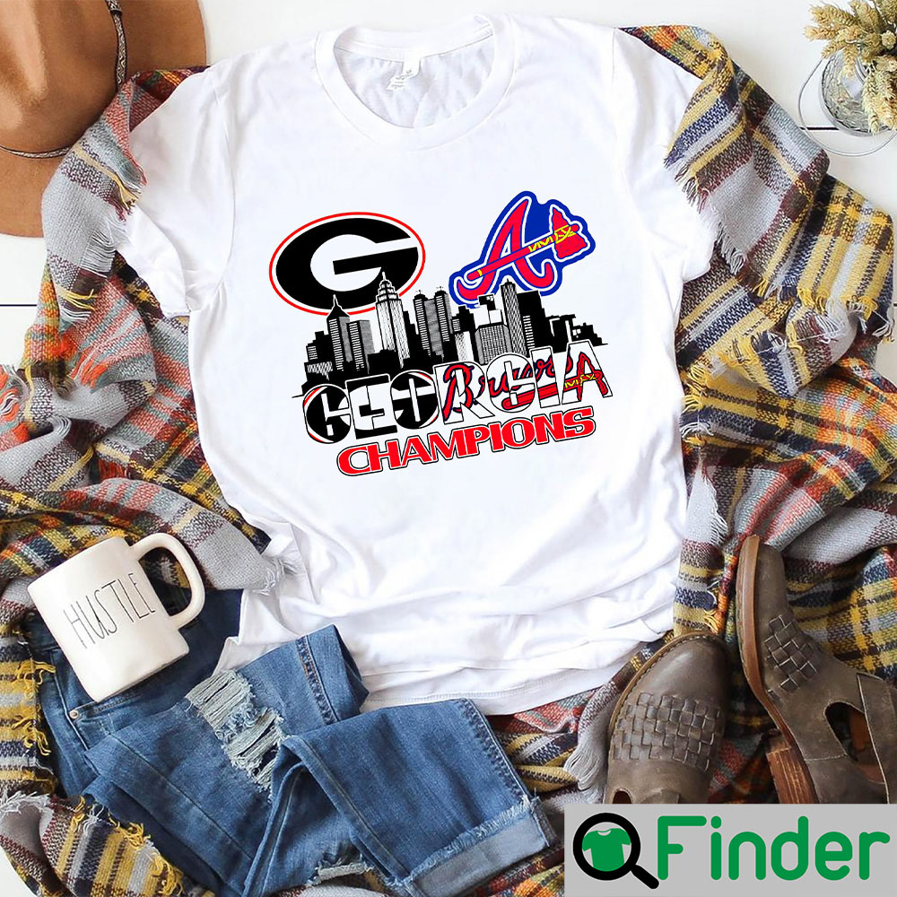 2021 Champions UGA Bulldogs Braves Sweatshirt - Q-Finder Trending Design T  Shirt