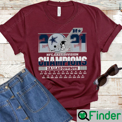 2021 NFC East Division Champions Dallas Cowboys Unisex T Shirt 3
