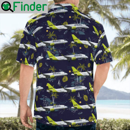 Airbaltic bombardier cseries cs300 hawaiian shirt 1