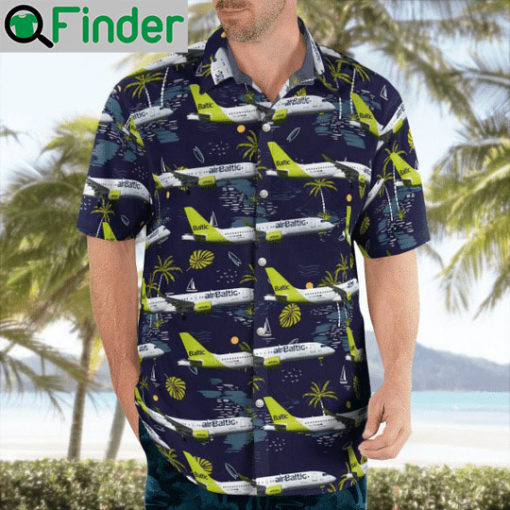 Airbaltic bombardier cseries cs300 hawaiian shirt 2