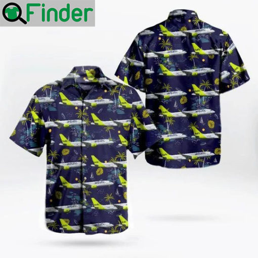 Airbaltic bombardier cseries cs300 hawaiian shirt