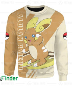 Alolan Raichu pokemon dual type electric psychic 3D Sweatshirt