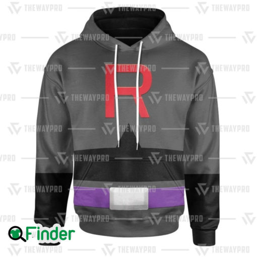 Anime PKM Team Rocket Black Suit Custom Hoodie 1