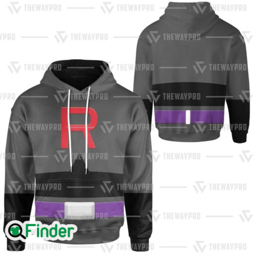 Anime PKM Team Rocket Black Suit Custom Hoodie 2