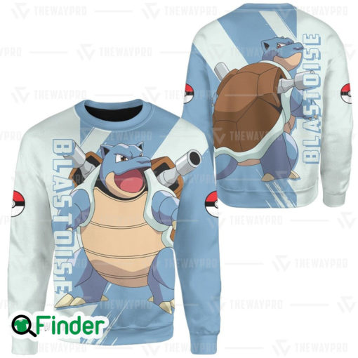 Blastoise pokemon starter water type of Kanto 3D Sweatshirt