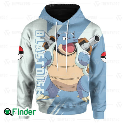 Blastoise pokemon starter water type of Kanto 3D hoodie 1