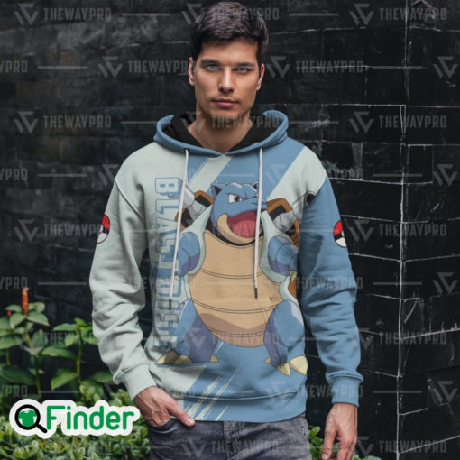 Blastoise pokemon starter water type of Kanto 3D hoodie 2