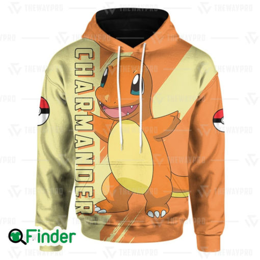 Charmander pokemon Starter fire type of Kanto 3D Hoodie 1