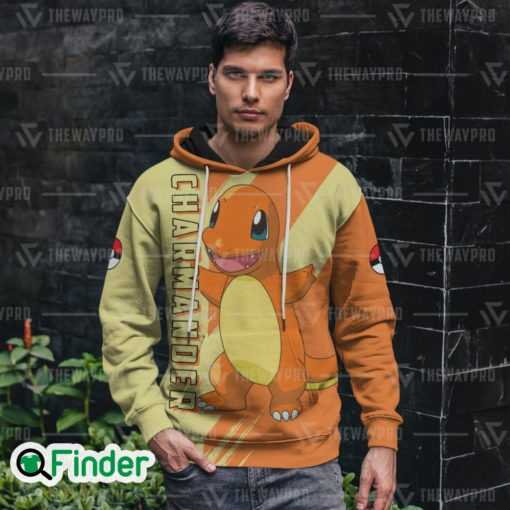 Charmander pokemon Starter fire type of Kanto 3D Hoodie 2